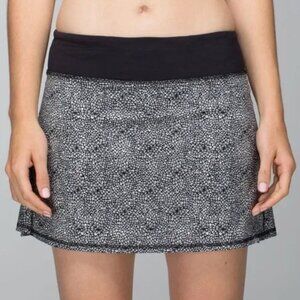 Lululemon Run: Pace Setter Skirt Plush Petal Black Ghost Women’s Size 4